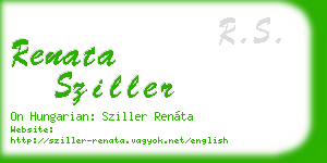 renata sziller business card