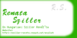renata sziller business card